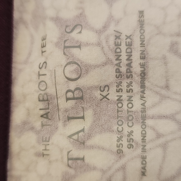 Talbots Chic Long Sleeve Floral Top - Plum and White - Picture 7 of 8